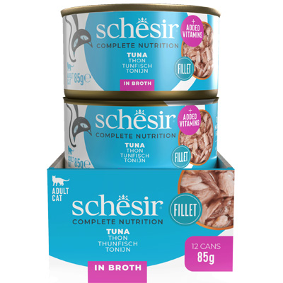 Schesir CB Wet Tuniak vo vývare konzerva 85g obsah